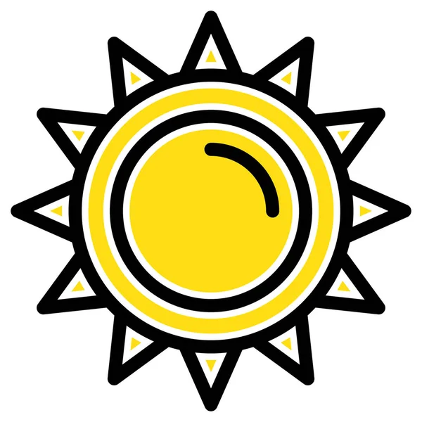 Значок Светлой Весны Яркости Стиле Заполненного Контура — стоковый вектор