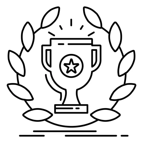 Award Cup Cyber Icon Outline Style — Stockvector