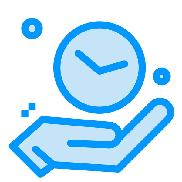 企业管理类别中的时钟手持图标 — 图库矢量图片