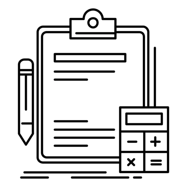 Accounting Audit Banking Icon Outline Style — Stockvector