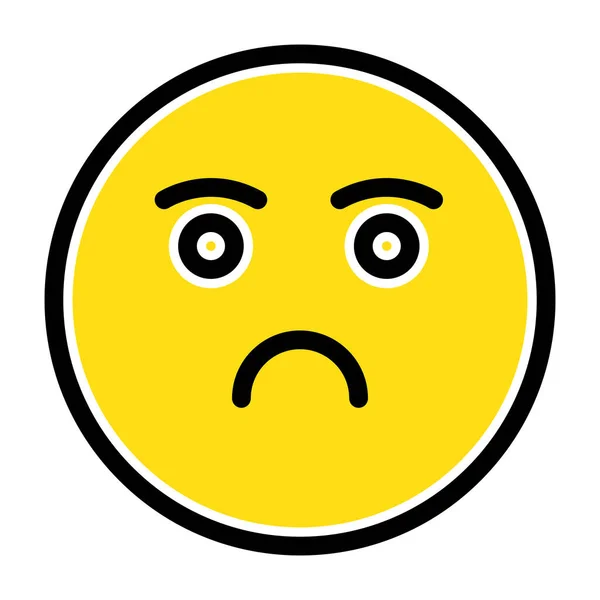 Emoji Emosi Ikon Perasaan Dalam Gaya Yang Diisikan - Stok Vektor