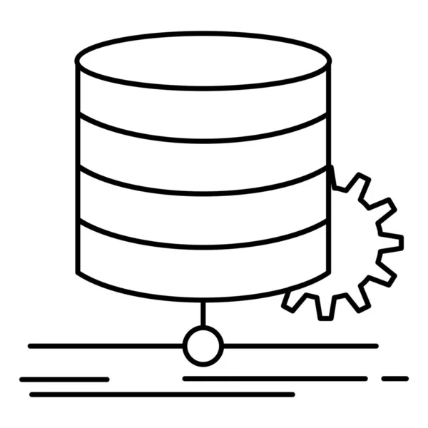Algorithmus Diagramm Datensymbol Umrissstil — Stockvektor