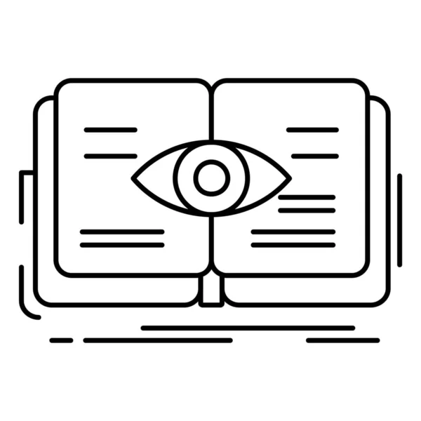 Book Creative Eye Icon Outline Style — Stockvector