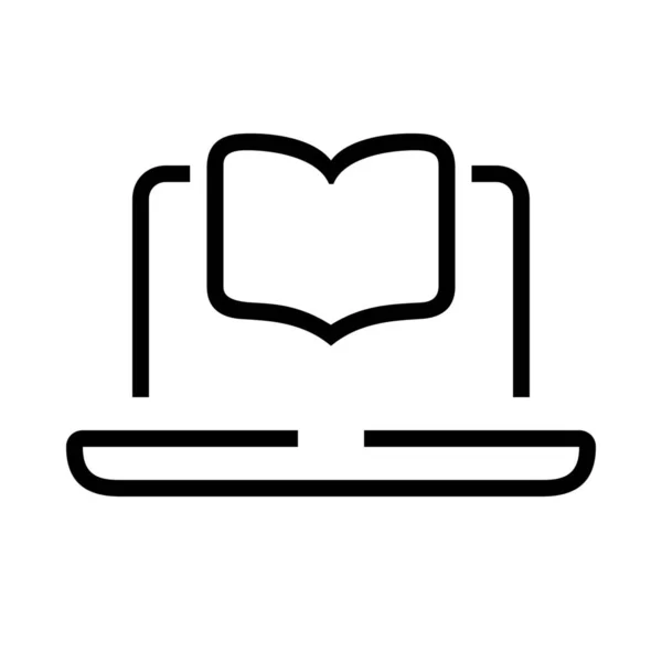 Book Laptop Office Icon Outline Style — Stock Vector