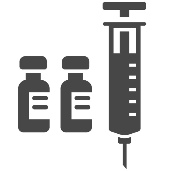 Geneeskunde Pandemisch Serum Icoon Solid Stijl — Stockvector