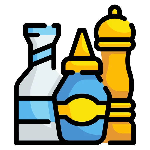 Bottle Cooking Ketchup Icon — Stock Vector