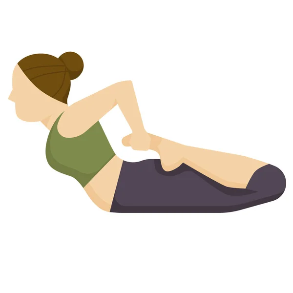 Exercise Frog Pose Icon Flat Style — Stock Vector