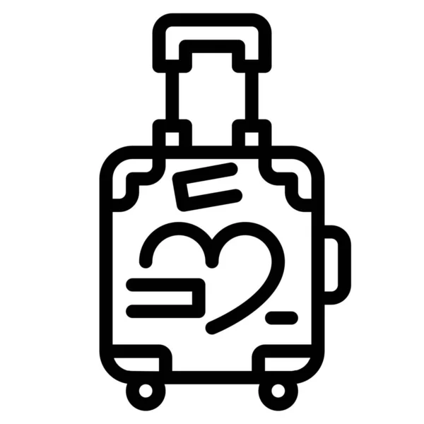 Bolsa Corazón Luna Miel Icono Categoría Amor Romance — Vector de stock