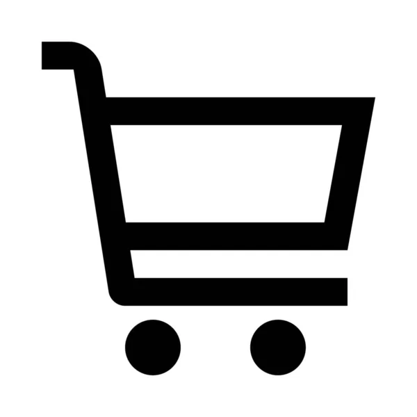 Obchodní Košík Ikona Elektronického Obchodu Kategorii Nakupování Commerce — Stockový vektor