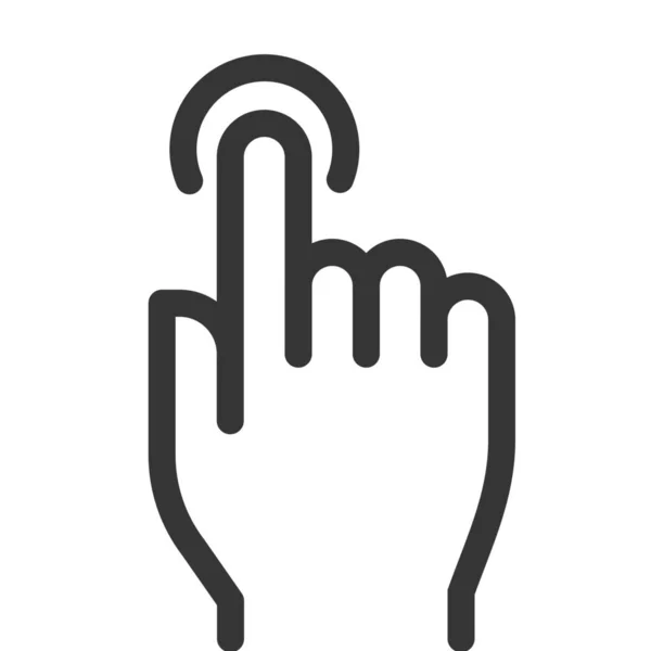 Εικονίδιο Χέρι Χειρονομία Δάχτυλο Στυλ Περίγραμμα — Διανυσματικό Αρχείο