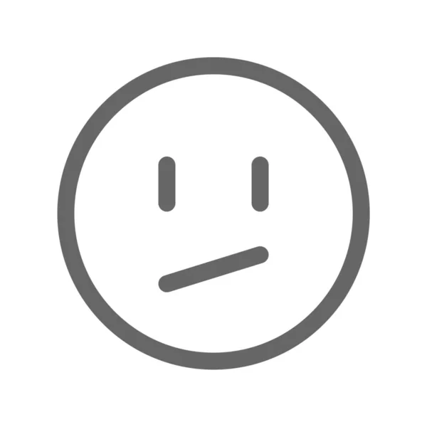 Confundido Ícone Emoji Confuso Estilo Esboço — Vetor de Stock