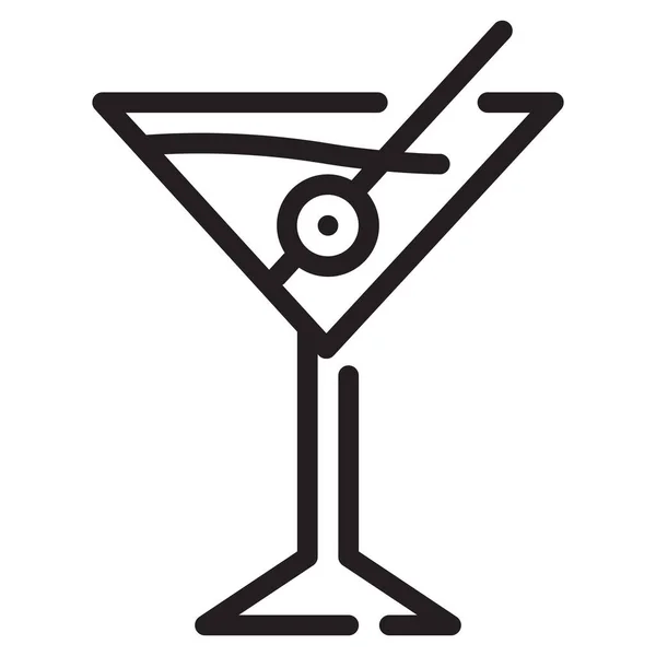 Alcohol Beverage Cocktail Icon Outline Style — Stock Vector