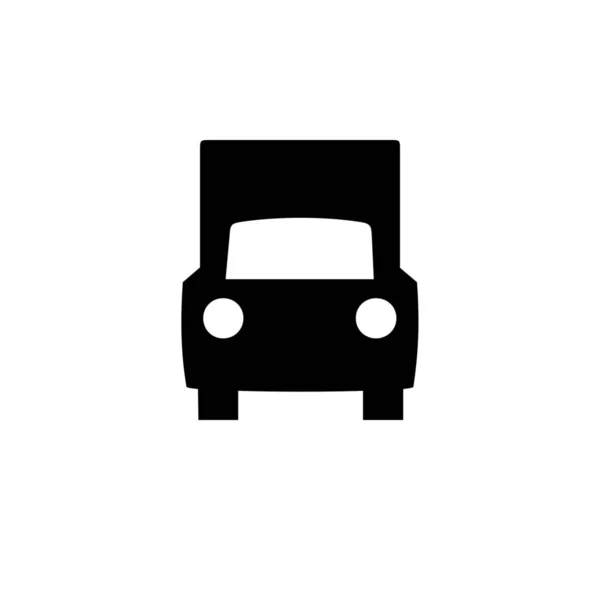 Icono Del Camión Viaje Coche Estilo Sólido — Vector de stock