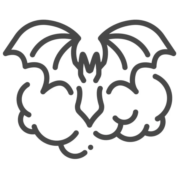 Bat Halloween Transform Icon Outline Style — 스톡 벡터