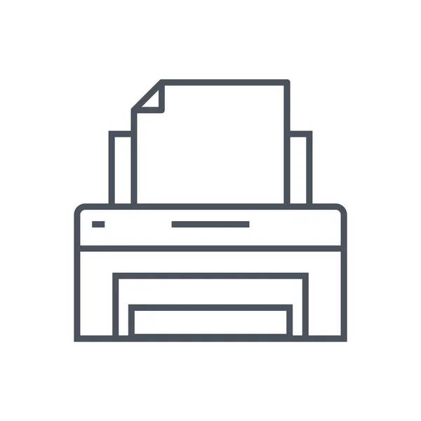 Icône Fax Document Informatique Dans Style Outline — Image vectorielle