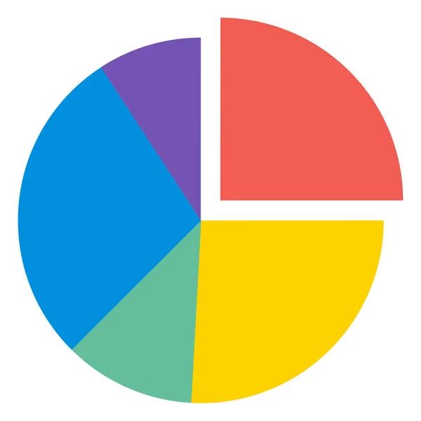 Estadísticas Icono Datos Analíticos Estilo Plano — Vector de stock