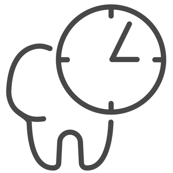 查核轮廓式的牙医时间表图标 — 图库矢量图片