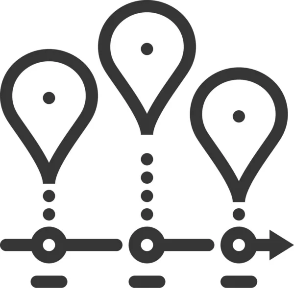 Analyse Staafdiagram Pictogram Omtrek Stijl — Stockvector