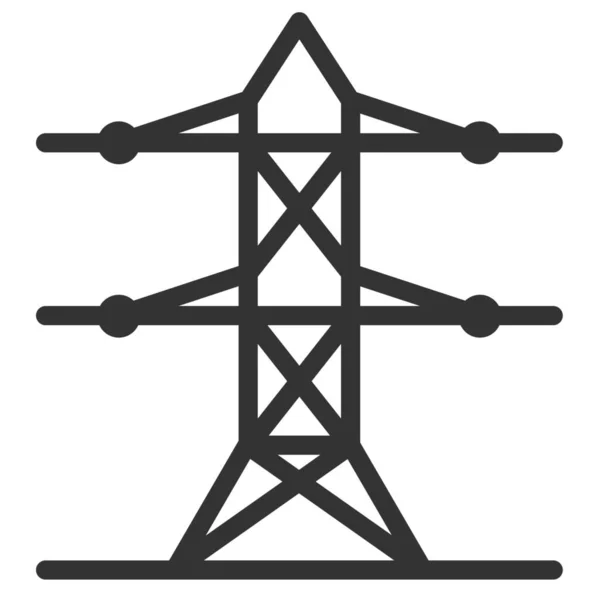 Icono Ingeniería Eléctrica Electricidad Estilo Esquema — Vector de stock