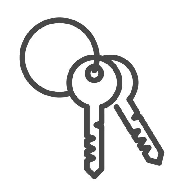 Ikona Klíče Budovy Ubytování Stylu Osnovy — Stockový vektor