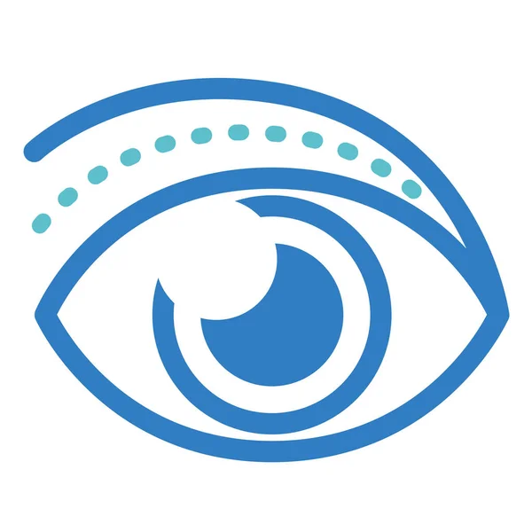 Göz Kapağı Ameliyatının Üst Göz Kapağı Cerrahi Simgesi — Stok Vektör