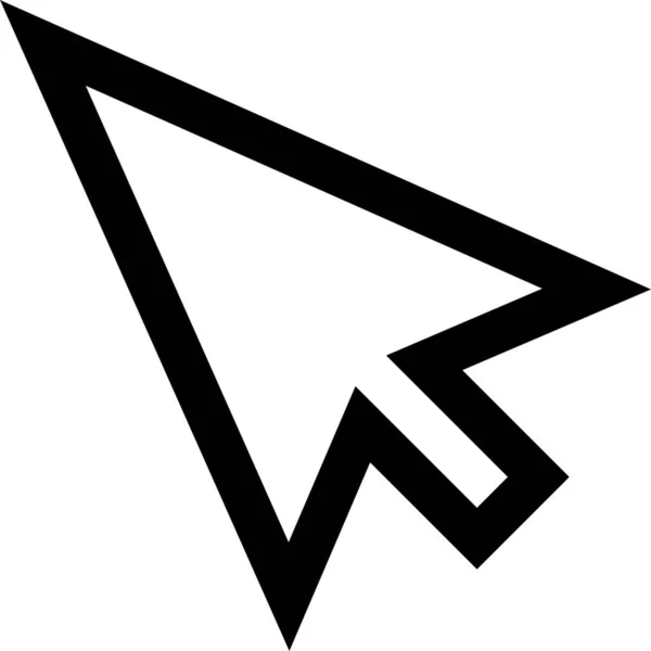 Arrow Computer Cursor Icon Outline Style — Stock Vector