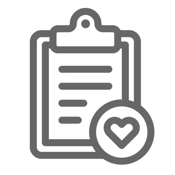 Heart Love Report Icon Outline Stil — Stockvektor