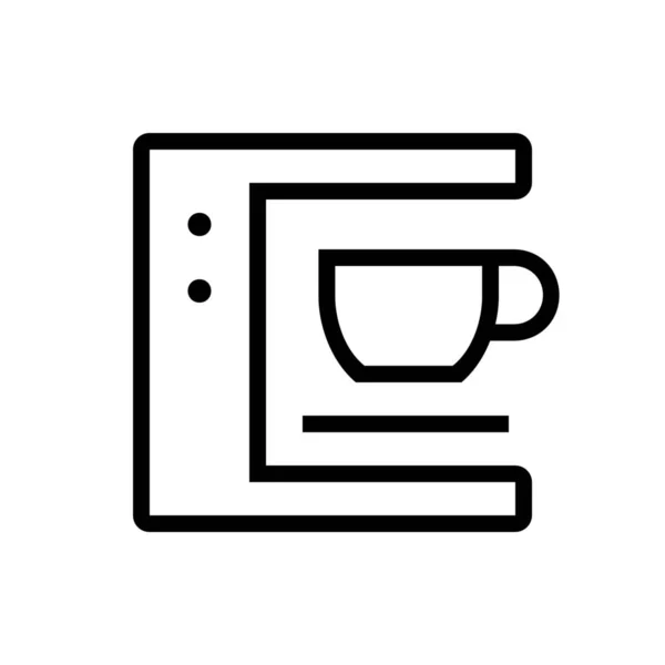 Bebida Café Icono Cocina Estilo Del Esquema — Vector de stock