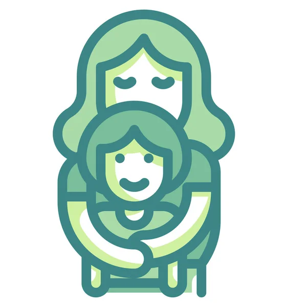 Носіть Ікону Прийомів Категорії День Матері Батька — стоковий вектор