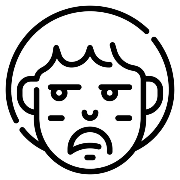 Znuděná Emoji Emotivní Ikona — Stockový vektor
