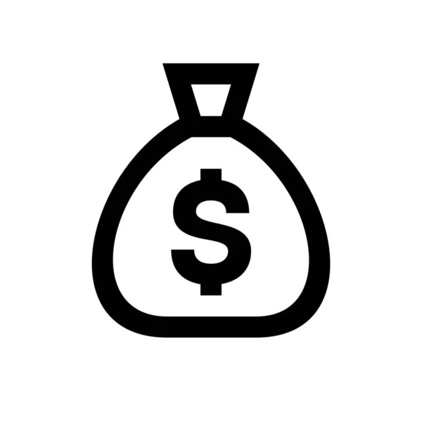 Иконка Мешок Коммерции Доллар Стиле Outline — стоковый вектор