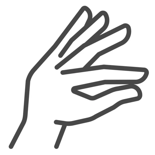 Fingers Gesture Hand Icon Outline Style — Stock Vector