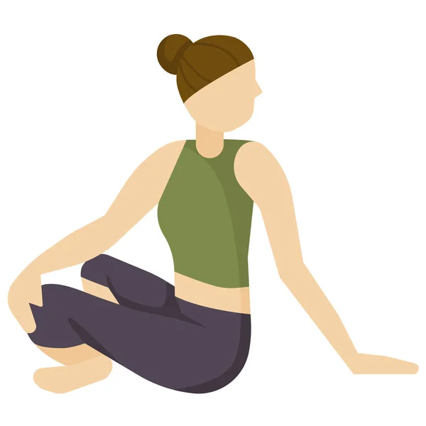 Ejercicio Salud Pose Icono — Vector de stock