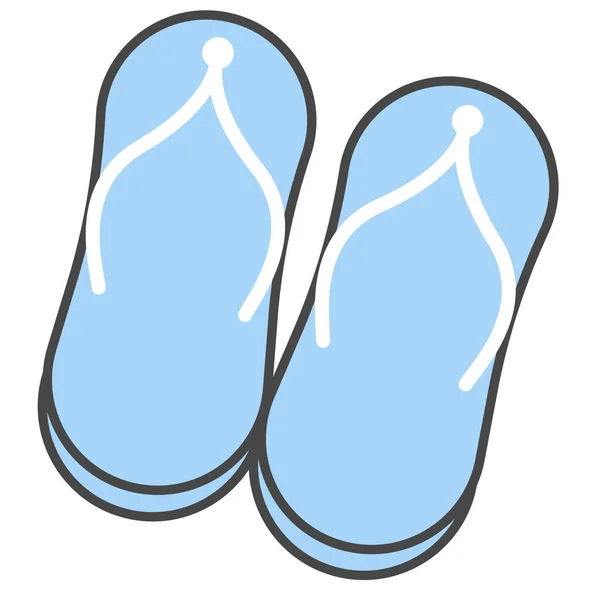 Holiday Sandals Slipper Icon Filled Outline Style — Stock Vector