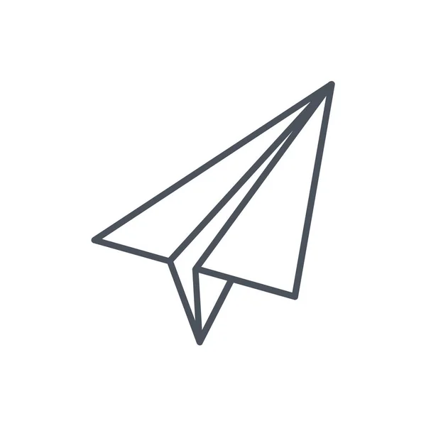Ícone Carta Voo Avião Estilo Esboço —  Vetores de Stock