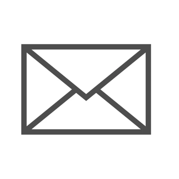 电子邮件信封图标 轮廓风格 — 图库矢量图片