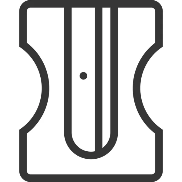 Bureau Stylo Taille Icône Dans Style Outline — Image vectorielle