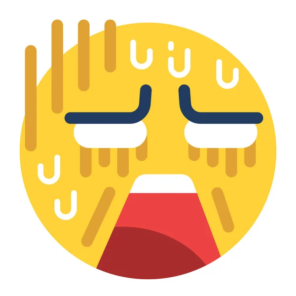 Mal Emoji Icône Émoticône Dans Catégorie Avatars — Image vectorielle