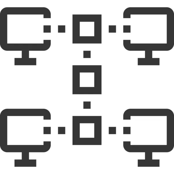 Εικονίδιο Φακέλου Αρχείου Υπολογιστή Στυλ Περίγραμμα — Διανυσματικό Αρχείο