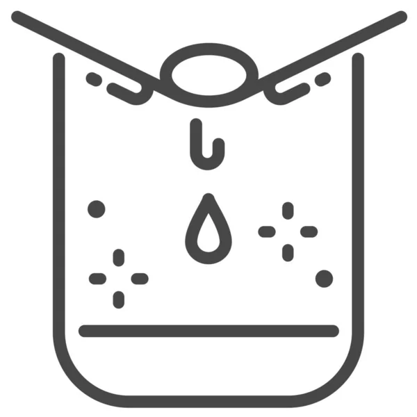 Clean Drinkable Feuchtigkeitssymbol Outline Stil — Stockvektor