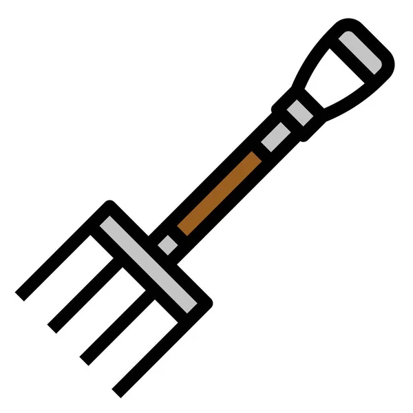 Digging Fork Gardening Icon — Stock Vector