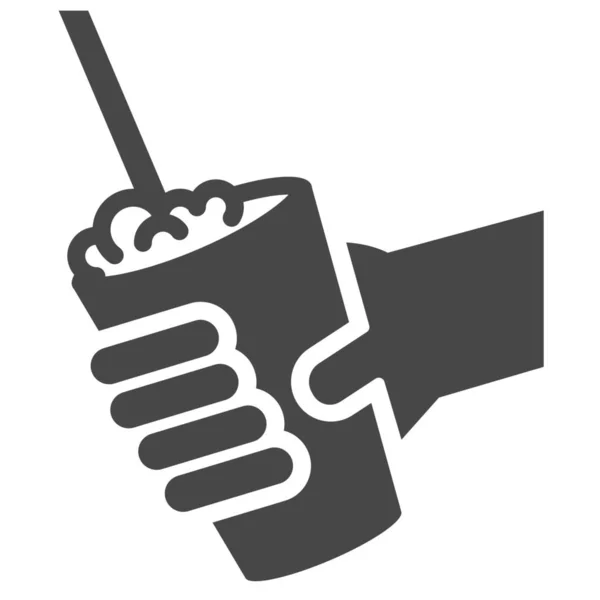 Ikon Busa Kopi Kafe Dalam Gaya Solid - Stok Vektor