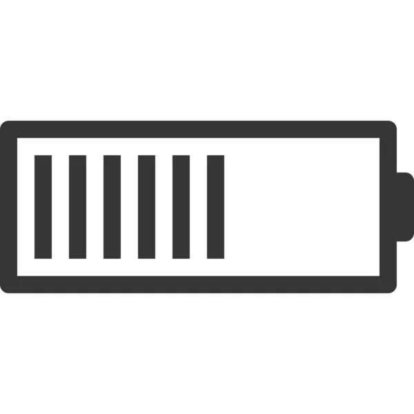 Acculading Leeg Pictogram Contouren Stijl — Stockvector