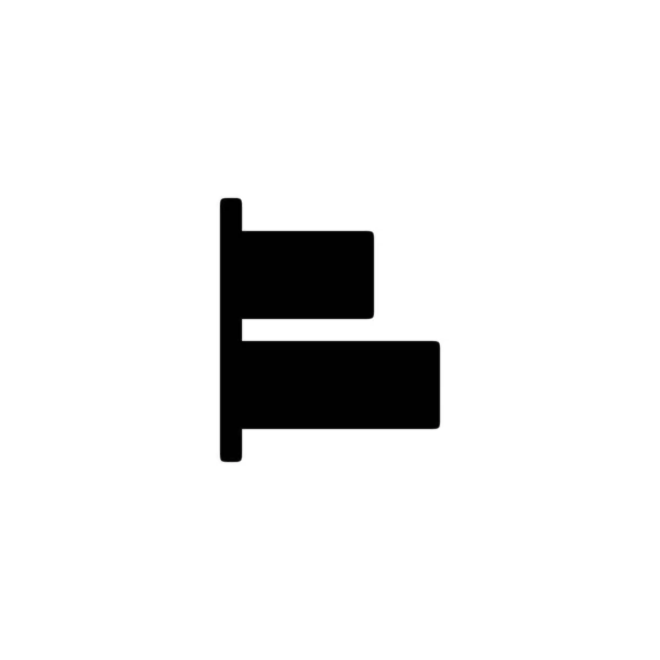 Editor Layout Symbol Solid Stil Ausrichten — Stockvektor