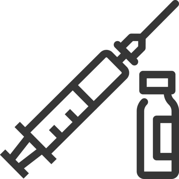Ícone Teste Sangue Vacinação — Vetor de Stock