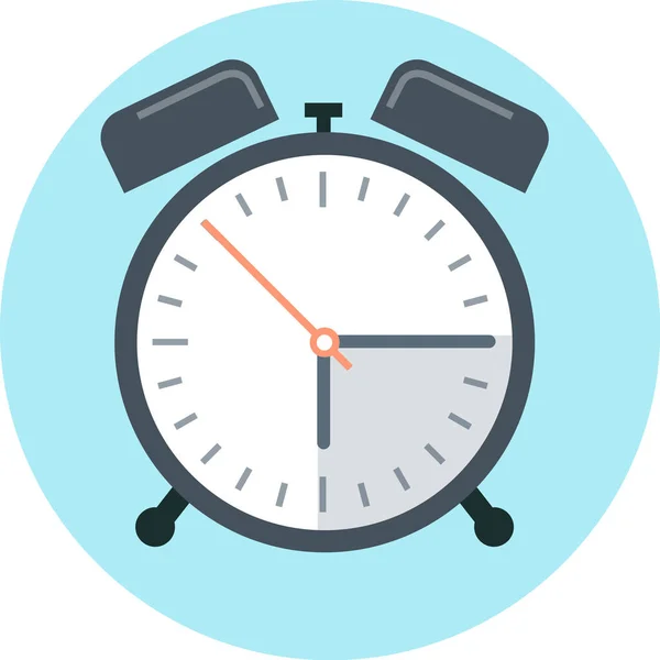 Clock Time Wake Icon Flat Style — Stock Vector