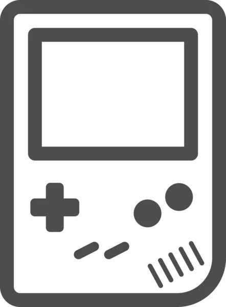 Jeu Garçon Icône Gameboy Dans Style Outline — Image vectorielle