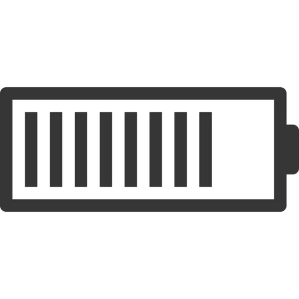 Icône Vide Charge Batterie Dans Style Outline — Image vectorielle