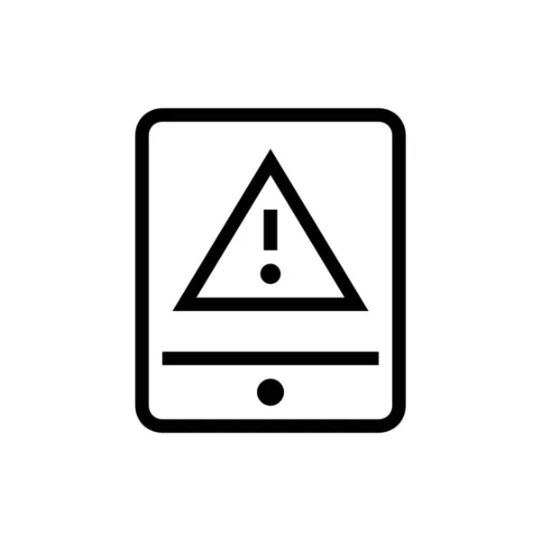 Attention Danger Bureau Icône Dans Style Outline — Image vectorielle