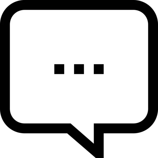 Bubble Chat Dialog Symbol Umrissstil — Stockvektor